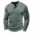 thumbnail image 4 of RXIRUCGD Chemise Décontractée pour Homme à Couleur Unie, Boutonnée, à Col Rond, à Manches Longues, Vert, Taille : 2TG, 4 of 9