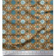 thumbnail image 1 of Soimoi Polyester Crepe Fabric Leaves & Floral Artistic Decor Fabric Printed Yard 52 Inch Wide, 1 of 5