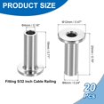 thumbnail image 2 of 20pcs 316 Stainless Steel Protector Sleeve, 5/32" Cable Railing Hardware Kit, 2 of 6