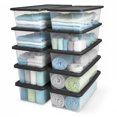 thumbnail image 1 of Homz Snaplock Bac de Rangement Organisateur Transparent 6 Qt avec Couvercle (Lot de 10), 1 of 9