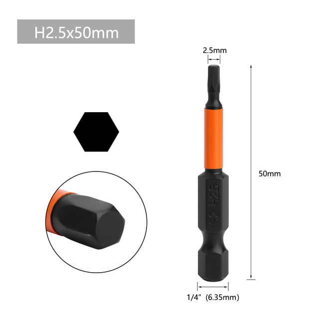 1 Pce Embout de Tournevis Hexagonal Changement Rapide Perceuse à Impact Longueur de Perceuse Électrique 50 mm