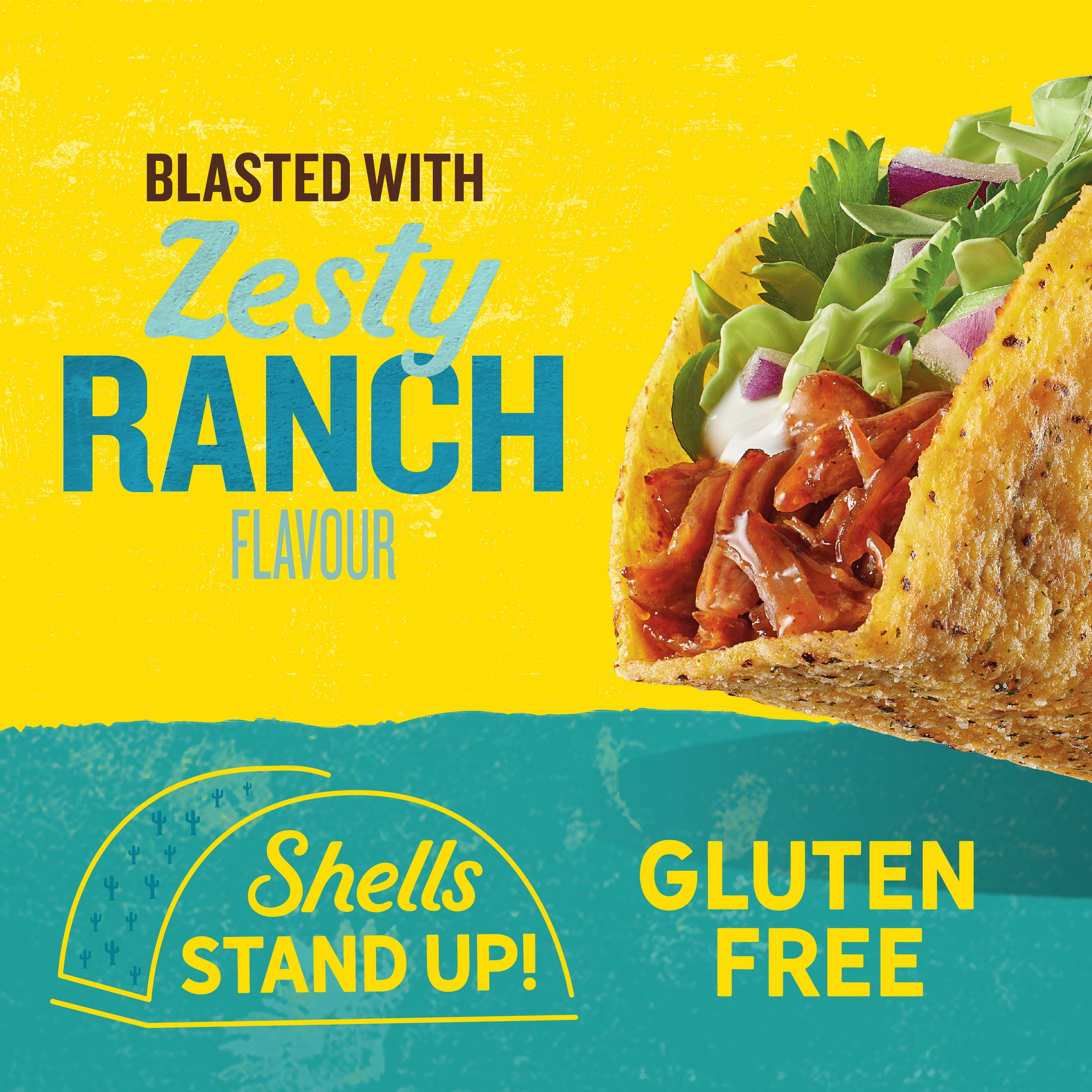 Coquilles à tacos Sans gluten Explosion ranch d'Old El Paso