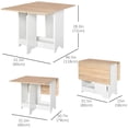 thumbnail image 2 of CoSoTower Foldable Dining Table, Folding Table with Storage Shelf, Drop-Leaf Kitchen Table for Dining Room, Oak, 2 of 7
