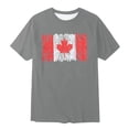 thumbnail image 5 of T-shirt Graphique pour Garçons Canada, Imprimé Feuille d'Érable, Col Rond, Manches Courtes, Blouse pour Garçons, Fête du Canada 1st July Patriotic, Fête, Haut Imprimé Drapeau Feuille d'Érable pour Garçons, 5 of 5