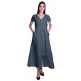 thumbnail image 1 of Moomaya Robe Longue Maxi pour Femmes à Manches Courtes, Robe Formelle/décontractée avec Poches P-TTG, 1 of 6