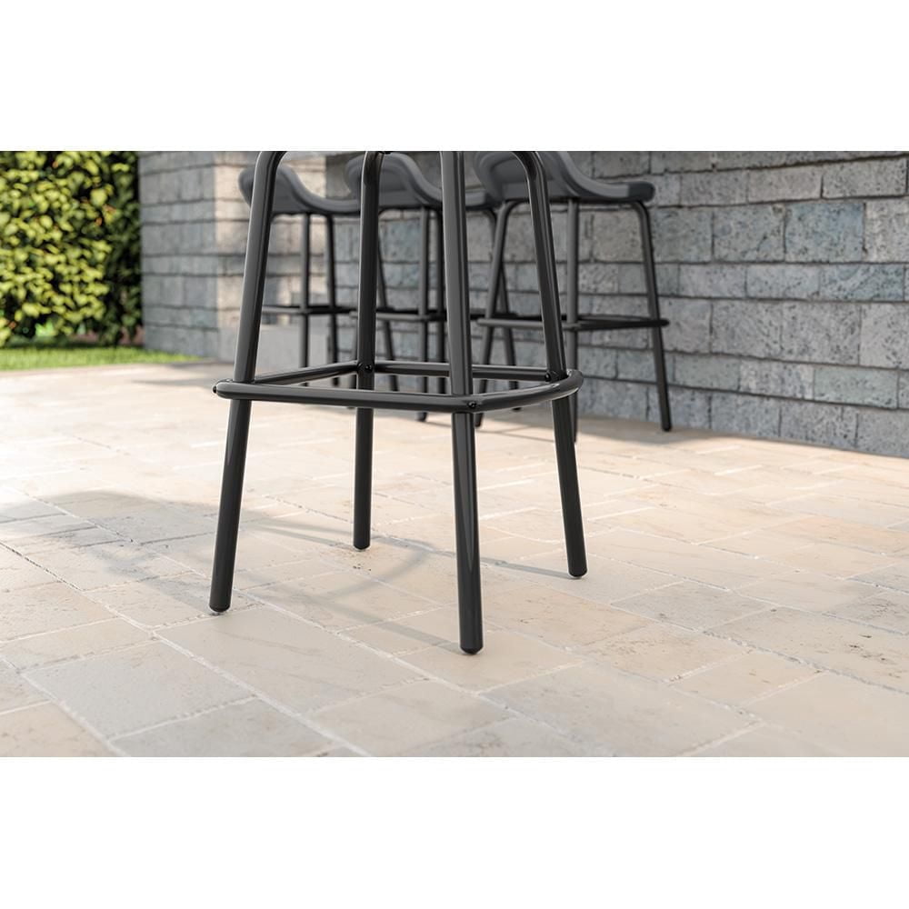 Tabourets de bar d’extérieur Suncast en résine, lot de 2 – Gris froid