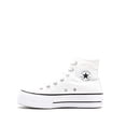 thumbnail image 1 of Converse Espadrilles Montantes Chuck Taylor All Star Lift Clean pour Femmes, Blanc/noir/blanc, 6.5, 1 of 6