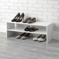 thumbnail image 1 of Mainstays 31" 2-Tier Stackable Shoe Rack, White, 1 of 6