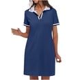 thumbnail image 3 of Meichang Robe Chemise Courte d'Été pour Femmes à Col à Revers en V, Manches Courtes, Tennis Golf, avec Poches, 3 of 10