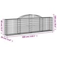 thumbnail image 4 of vidaXL Arched Gabion Baskets 5 pcs 300x30x80/100 cm Galvanised Iron, 4 of 4
