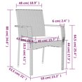 thumbnail image 4 of vidaXL 3 Piece Garden Dining Set with Cushions Black Poly Rattan, 4 of 5