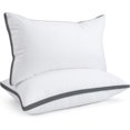 thumbnail image 1 of Pillows Queen Size Hotel Quality Cooling Down Alternative Gusseted Bed Pillows for Side Back or Stomach Sleepers Soft and Supportive for Sleeping Machine Washable, 1 of 9