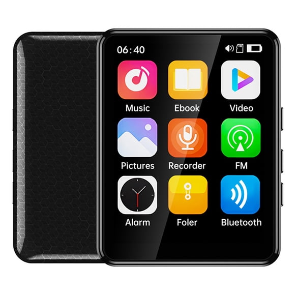 TopLLC MP4 Player with Bluetooth, Portable Mini 1.8" Touch Screen Music Player with Speaker, Lossless Digital Audio Player with Voice Recorder FM-Radio E-Book and Alarm for Student Sports Office(8GB)