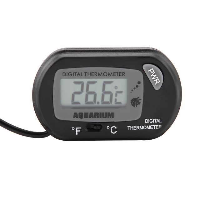 Fish Tank Thermometer, Digital Aquarium Thermometer Aquarium Temperature Gauge LED Display Reptile Terrarium Temperature Meter with Sucker for Fish, Axolotl, or Aquatic