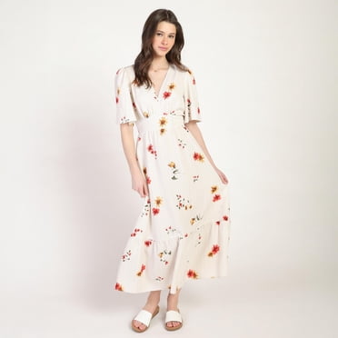 Bloom Girl, robe longue à manches courtes, tailles TP à TG