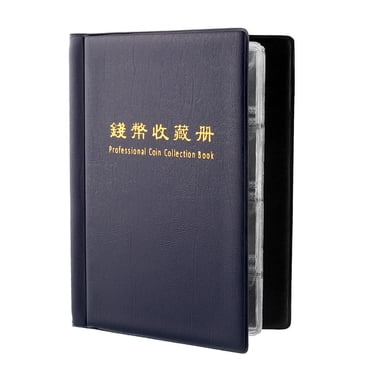 1 Pce Album Porte-Monnaie de 120 Pcs Livre de Collection d'Argent & 50 Pcs Porte-Monnaie Carrés en Carton Fournitures pour Pièces Album de Pièces