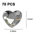 thumbnail image 2 of Crystal Heart Shape Flatback 3d Nail Art??Diamond Rhinestones Glitter Jewel Decoration for Nails, 2 of 5