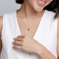 thumbnail image 3 of Angara Natural Ruby Necklace - Heart-Shaped Ruby Ribbon Pendant with Diamond in Platinum for Women, 3 of 10