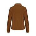 thumbnail image 4 of Besolor Button Down Shirts for Women Solid Color Long Sleeve Colared Tops Loose Office Blouses for Casual Work, 4 of 5