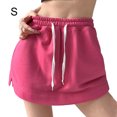 thumbnail image 4 of Shengyu Jupe Trapèze Mini Décontractée Taille Haute pour Femme, Rouge Rose, P, 4 of 7