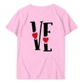 thumbnail image 2 of T-shirts Assortis de la Saint-Valentin pour Couples, Imprimé de Lettres, Col Rond, Mode, Confortable, Coupe Ample, T-Shirt Décontracté Léger, Tunique, Haut Confortable et Doux, Mari Femme, Chandail, Ensembles, Rose, TTG, 2 of 6