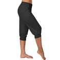 thumbnail image 2 of Timegard Womens Sweatpants Capri Pants Cinch Bottom Solid Color Cropped Joggers Workout Pants with Pockets, 2 of 6