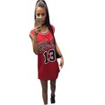 thumbnail image 1 of 2022 Nouvelles Dames Été Col Rond Imprimé Robe de Basket-Ball Grande Taille en Vrac Femmes Été une Seule Pièce, 1 of 7