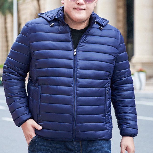 Styesk Jackets for Men Zipper Up Warm Jackets Solid Color Hooded Cotton Puffer Jacket Outdoor Plus Size Work Coats Casual Comfy Wind Breaker Jackets with Pockets