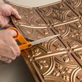 thumbnail image 5 of FASÃ„DE Traditional Style/Pattern 1 Decorative Vinyl Backsplash Panel in Brushed Nickel (6X6 Inch Sample), 5 of 5
