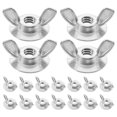 thumbnail image 1 of KAKOWELY wing nuts assorted sizes 20 PCS Wing Nut Assorted Sizes Wing Nuts For Hurricane Shutters With Stainless Steel Finish And Washer Base0.75"X0.75"X0.55", 1 of 4