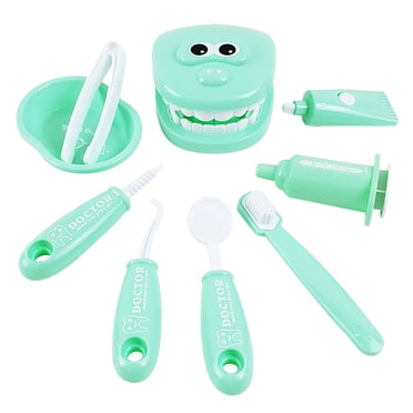 PVCS 9Pcs/set Kids Pretend Play Toy Dentist Check Teeth Model For Doctors Role Play Gift for Kids