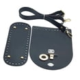 thumbnail image 4 of pitrice Crochet Bag Bottom Base Crochet Bag Set Making for Handbag Tote Shoulder Bag Black 18x8cm, 4 of 6