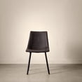 thumbnail image 4 of Bouclair Black Textured Faux Leather and Metal Dining Chair, 4 of 10