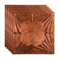 thumbnail image 1 of Fasade Art Deco Vinyl 2ft x 2ft Lay in Ceiling Panel Moonstone Copper 5 Pack, 1 of 5