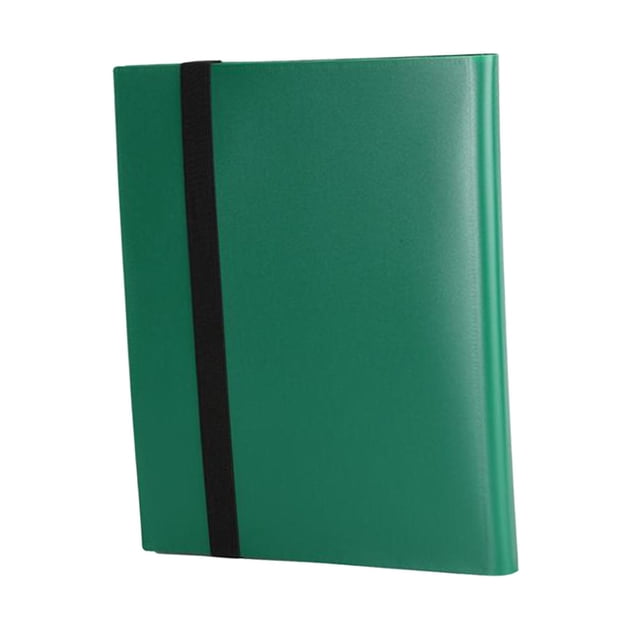 Maoww 4 Pockets Trading Card Carrying Binder Card Case Pocket Binder Storage Album green 21x17.5cm