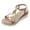 Khaki, variant on Womens Wide Wedges Heels Width Platform Low Wedge Heels Open Toe Non Slip Casual Ankle Strap Dressy Slide Shoes for Summer Vacation Silver Size 9