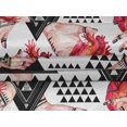 thumbnail image 4 of oneOone Velvet Red Fabric Triangle Geometric Sewing Craft Projects Fabric Prints By Yard 58 Inch Wide, 4 of 5