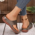 thumbnail image 4 of Mepaouo Platform Flip Flops for Women 2025 Comfortable Split Toe Arch Support Walking Dressy Sandals, 4 of 8