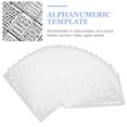 thumbnail image 2 of MasteelfCA 24PCS Hollow Painting Alphanumeric Template Stencil Alphabet Letter Number Planner Set Stencils Journal Notebook Diary Scrapbookin Crafting DIY Drawing Template Stencil (White), 2 of 8