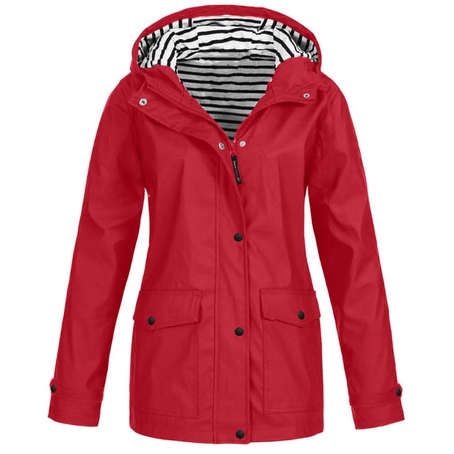 Posijego Imperméables P-4TG pour Femmes Légers Imperméables Manteau de Pluie Coupe-Vent Extérieur Voyage Randonnée Veste
