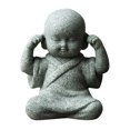 thumbnail image 2 of Mini Monk Statue Ornaments Table Art Home Room Decoration Gift for Housewarming Decor, 2 of 3