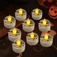 thumbnail image 1 of Halloween Candle Lanterns Set of 12 - Flameless LED Tea Lights with Timer for Pumpkin Ghost Decorations, 1 of 6