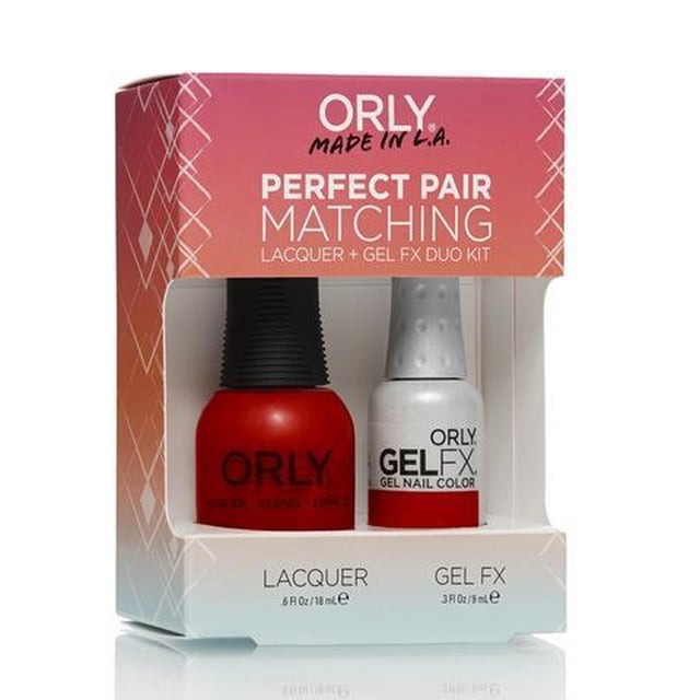 ORLY Nail GEL FX + Matching Nail Polish - Haute Red (Lacquer + Gel)