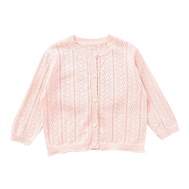 FAOWME Veste pour Filles Tout-Petits Été Automne Veste à Col pour Enfants Rose 7-8 Ans