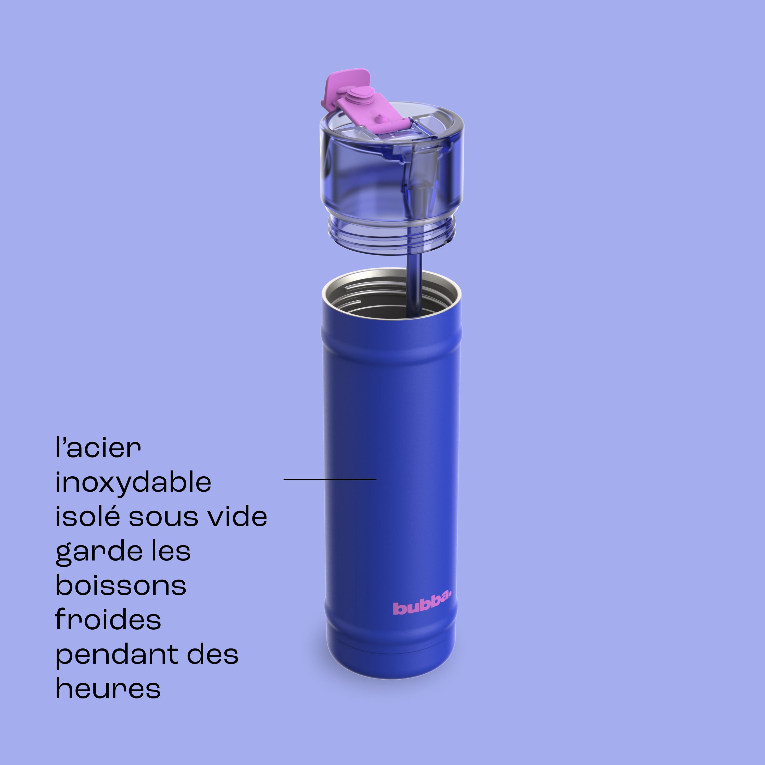 bubba Dualsip Water Bottle with Straw & 2-Way Lid, oz ( ml), Leakproof Stainless Steel Tumbler, Reusable, Dishwasher Safe