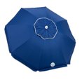 thumbnail image 1 of Rio Beach 7 x 7 ft Blue Umbrella with Integrated Sand Anchor, 1 of 7