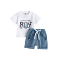 thumbnail image 1 of Fortune Baby Boys Short Sleeve Cartoon Bear Print T Shirt Drawstring Shorts Set, 1 of 7