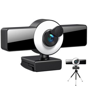 8K Full High Definition Webcam Autofocus Fill Light Webcam Camera with Mic Computer Camera