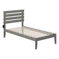 thumbnail image 2 of AFI Oxford Lit Plateforme Simple en Bois Massif avec Chargeur USB Gris, 2 of 7