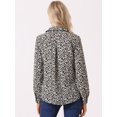 thumbnail image 4 of INSPIRE CHIC Women's Button Down Long Sleeve Ditsy Floral Shirt, 4 of 6